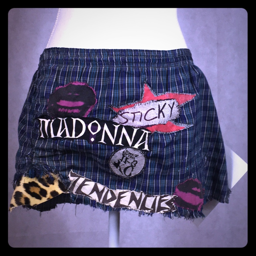 Lexa Vonn Madonna Tendencies plaid boxer mini